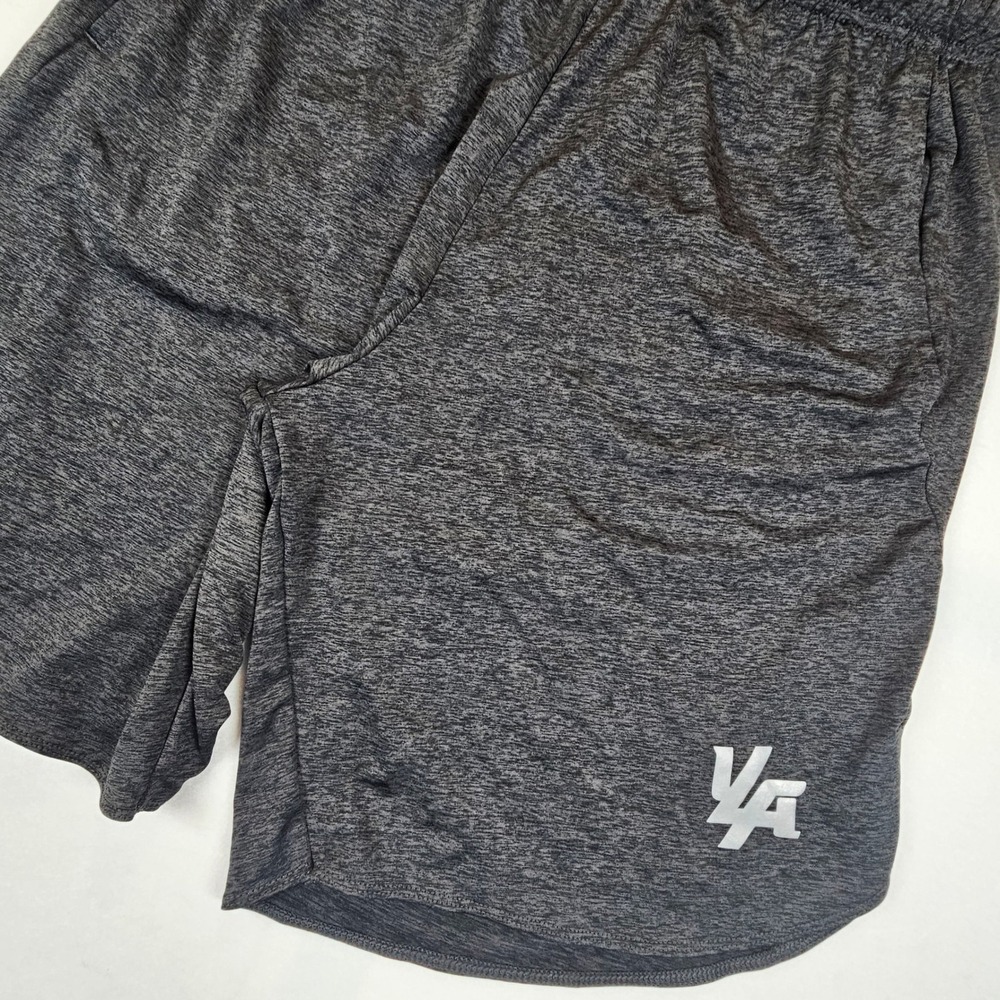 YoungLA Mens Athletic Gym Training Shorts Gray Space Dye Heather 2XL XXL